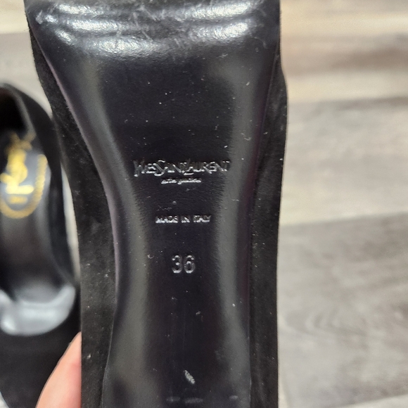YSL black suede pumps size 36 - Picture 3 of 9